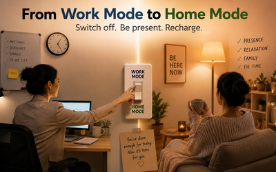 From Work Mode to Home Mode Switch off. Be present. Recharge